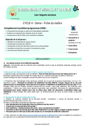 Les risques sociaux – 5ème – Séquence complète – EMC - PDF à imprimer