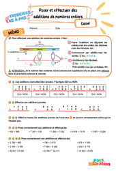 Poser et effectuer des additions de nombres entiers – CM2 – Exercices Pas à Pas - Cycle 3 - PDF à imprimer