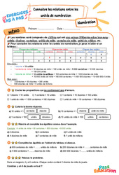 Connaitre les relations entre les unités de numération – CM2 – Exercices Pas à Pas - Cycle 3 - PDF à imprimer