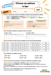 Effectuer des additions en ligne – CE2 – Exercices Pas à Pas - Cycle 2 - PDF à imprimer