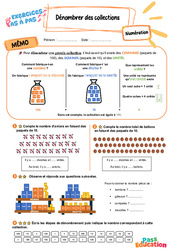 Leçon, exercice et évaluation :<br/> Dénombrer des collections (inférieur à 1000) – CE2 – Exercices Pas à Pas - Cycle 2 - PDF à imprimer
