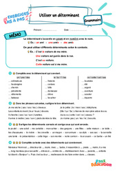 Utiliser un déterminant – CE2 – Exercices Pas à Pas - Cycle 2 - PDF à imprimer