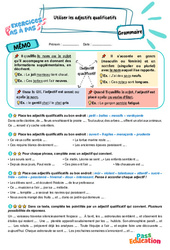 Utiliser les adjectifs qualificatifs – CM2 – Exercices Pas à Pas - Cycle 3 - PDF à imprimer