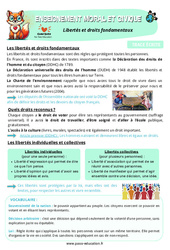 Libertés et droits fondamentaux – Cm2 – Leçon – EMC - PDF à imprimer