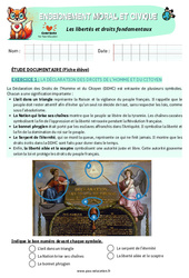 Libertés et droits fondamentaux – Cm2 – Exercices – EMC - PDF à imprimer