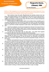 Exercice L’Amant (Marguerite Duras) - 3ème - Littérature - Cycle 4 - PDF à imprimer