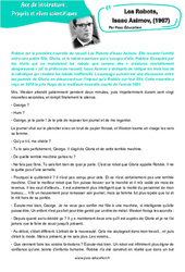 Exercice Les Robots, Isaac Asimov - 3ème - Littérature - Cycle 4 - PDF à imprimer