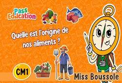 Quelle est l’origine de nos aliments&nbsp;? – Cm1 – Vidéo pédagogique – Miss Boussole