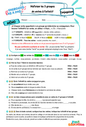 Maîtriser les 3 groupes de verbes à l’infinitif – 6ème – Exercices Pas à Pas - Cycle 3 - PDF à imprimer
