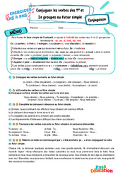 Conjuguer les verbes des 1er et 2e groupes au futur simple – 6ème – Exercices Pas à Pas - Cycle 3 - PDF à imprimer