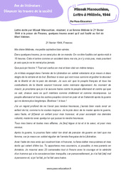 Lettre à Mélinée, Missak Manouchian - 3ème - Littérature - PDF à imprimer