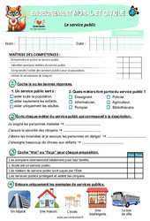 Le service public – CE2 – Evaluation – EMC - PDF à imprimer
