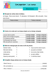 Exercice Les temps - CE2 - Exercices avec les corrections - Cycle 2 - PDF à imprimer