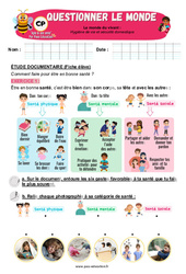 Exercice Hygiène de vie et sécurité domestique – CP – Exercices – Apis & ses amis - Cycle 2 - PDF à imprimer