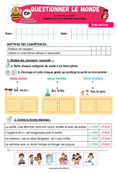 Hygiène de vie et sécurité domestique – CP – Evaluation – Apis & ses amis - PDF à imprimer