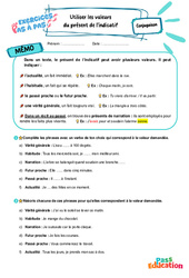 Utiliser les valeurs du présent de l'indicatif – 5ème – Exercices Pas à Pas - Cycle 4 - PDF à imprimer