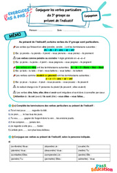 Conjuguer les verbes particuliers du 3e groupe au présent de l'indicatif – 5ème – Exercices Pas à Pas - Cycle 4 - PDF à imprimer