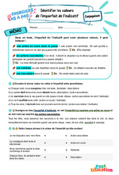 Identifier les valeurs de l’imparfait de l’indicatif – 5ème – Exercices Pas à Pas - Cycle 4 - PDF à imprimer