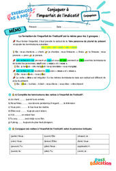 Conjuguer à l’imparfait de l'indicatif – 5ème – Exercices Pas à Pas - Cycle 4 - PDF à imprimer