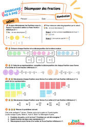 Décomposer des fractions – CM2 – Exercices Pas à Pas - Cycle 3 - PDF à imprimer