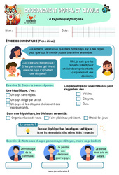 Exercice La République française – CE2 – Exercices – EMC - Cycle 2 - PDF à imprimer