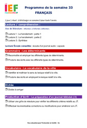 IEF Instruction En Famille, École à la maison pour le Semaine 33 – école à la maison IEF : 4ème