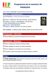 IEF Instruction En Famille, École à la maison pour le Semaine 36 – école à la maison IEF : 4ème
