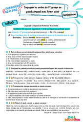 Conjuguer les verbes du 1er groupe au passé composé – 6ème – Exercices Pas à Pas - Cycle 3 - PDF à imprimer