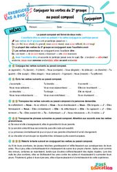Conjuguer les verbes du 2e groupe au passé composé – 6ème – Exercices Pas à Pas - Cycle 3 - PDF à imprimer