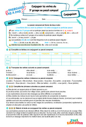 Conjuguer les verbes du 3e groupe au passé composé avec être ou avoir – 6ème – Exercices Pas à Pas - Cycle 3 - PDF à imprimer