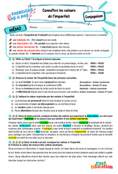 Connaître les valeurs de l’imparfait – 6ème – Exercices Pas à Pas - Cycle 3 - PDF à imprimer