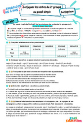 Conjuguer les verbes du 2e groupe au passé simple – 6ème – Exercices Pas à Pas - Cycle 3 - PDF à imprimer