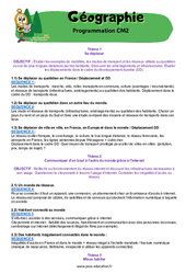 Géographie avec Miss Boussole - CM2 - Programmation annuelle - PDF à imprimer