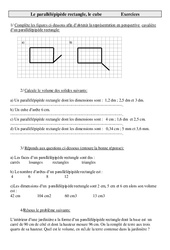 Parallélépipède rectangle, le cube – Cm2 – Exercices de géométrie  - PDF à imprimer