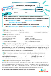 Identifier une phrase injonctive – CM1 – Exercices Pas à Pas - Cycle 3 - PDF à imprimer