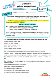 Identifier le présent du conditionnel – 5ème – Exercices Pas à Pas - Cycle 4 - PDF à imprimer