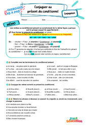 Cours et exercice : Conjuguer au présent du conditionnel – 5ème – Exercices Pas à Pas - Cycle 4 - PDF à imprimer