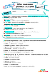 Utiliser les valeurs du présent du conditionnel – 5ème – Exercices Pas à Pas - Cycle 4 - PDF à imprimer