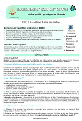 L’ordre public : protéger les libertés - 4ème - Séquence complète EMC - Cycle 4 - PDF à imprimer