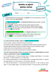 Identifier un adjectif épithète ou attribut – 5ème – Exercices Pas à Pas - Cycle 4 - PDF à imprimer