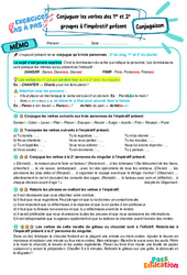 Cours et exercice : Conjuguer les verbes du 1er et du 2e groupe à l’impératif présent – 6ème – Exercices Pas à Pas - Cycle 3 - PDF à imprimer