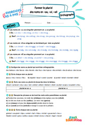 Former le pluriel des noms en -ou, -al et -ail – CM2 – Exercices Pas à Pas - Cycle 3 - PDF à imprimer