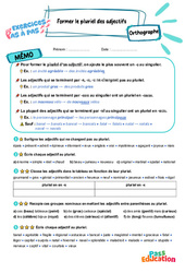 Former le pluriel des adjectifs – CM2 – Exercices Pas à Pas - Cycle 3 - PDF à imprimer