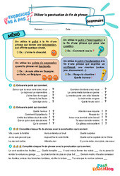 Utiliser la ponctuation de fin de phrase – CE2 – Exercices Pas à Pas - Cycle 2 - PDF à imprimer