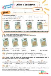Utiliser la calculatrice – CM2 – Exercices Pas à Pas - Cycle 3 - PDF à imprimer