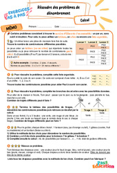 Résoudre des problèmes de dénombrement – CM2 – Exercices Pas à Pas - Cycle 3 - PDF à imprimer