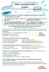 Utiliser la ponctuation de milieu de phrase – CM1 – Exercices Pas à Pas - Cycle 3 - PDF à imprimer