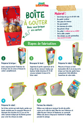 Boîte à gouter - CE1 - CE2 - Ateliers Créatifs - Do It Yourself - Upcycling - Cycle 2 - PDF à imprimer