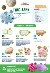 Tire-lire - CM1 - CM2 - 6ème - Ateliers Créatifs - Do It Yourself - Upcycling - Cycle 3 - PDF à imprimer