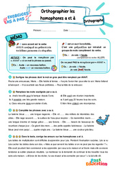 Orthographier les homophones a et à – CE2 – Exercices Pas à Pas - Cycle 2 - PDF à imprimer